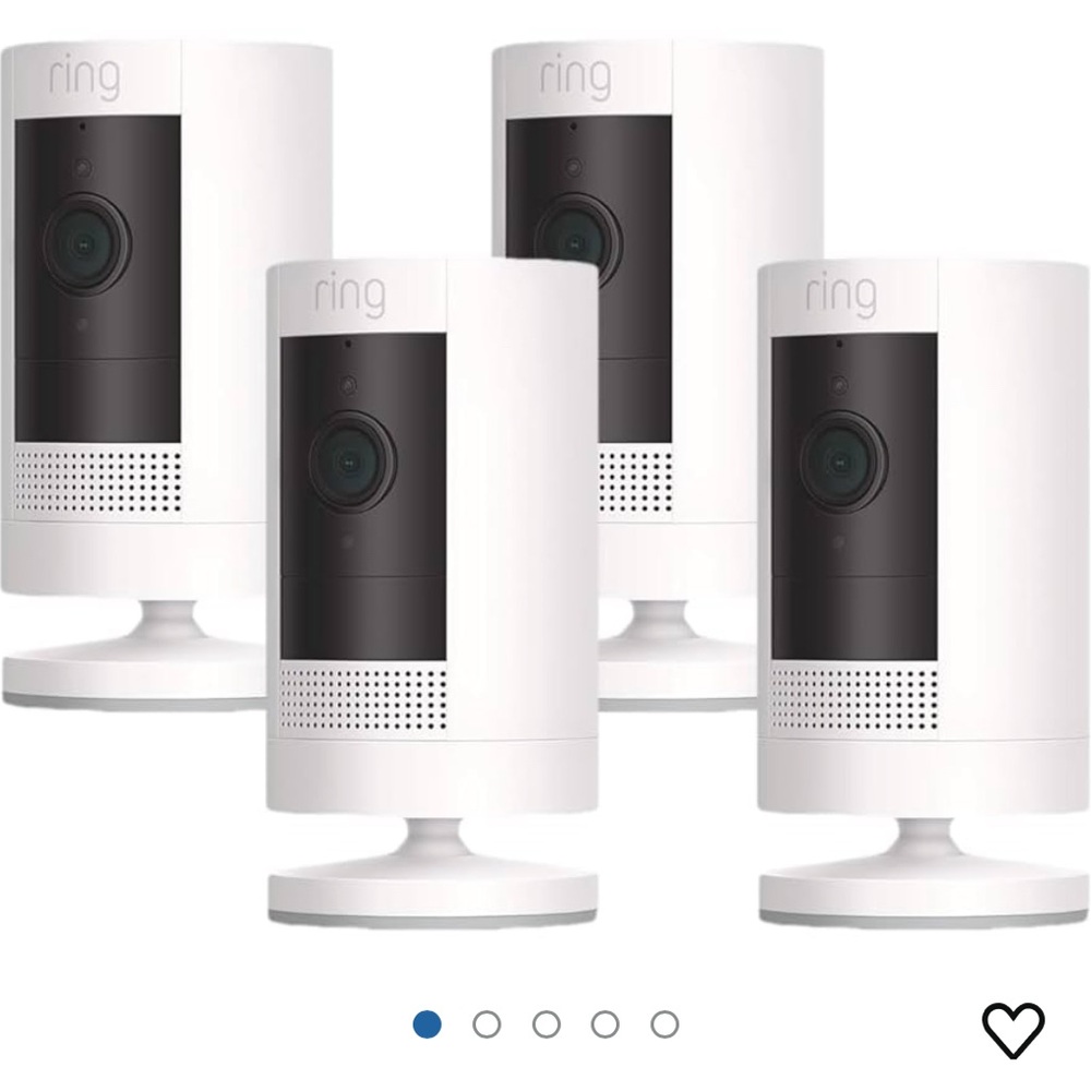 NWT Ring Stick-up Cam Battery, 4-Pack (ORIG $349.99) + 2-pack! 6 ring cams total